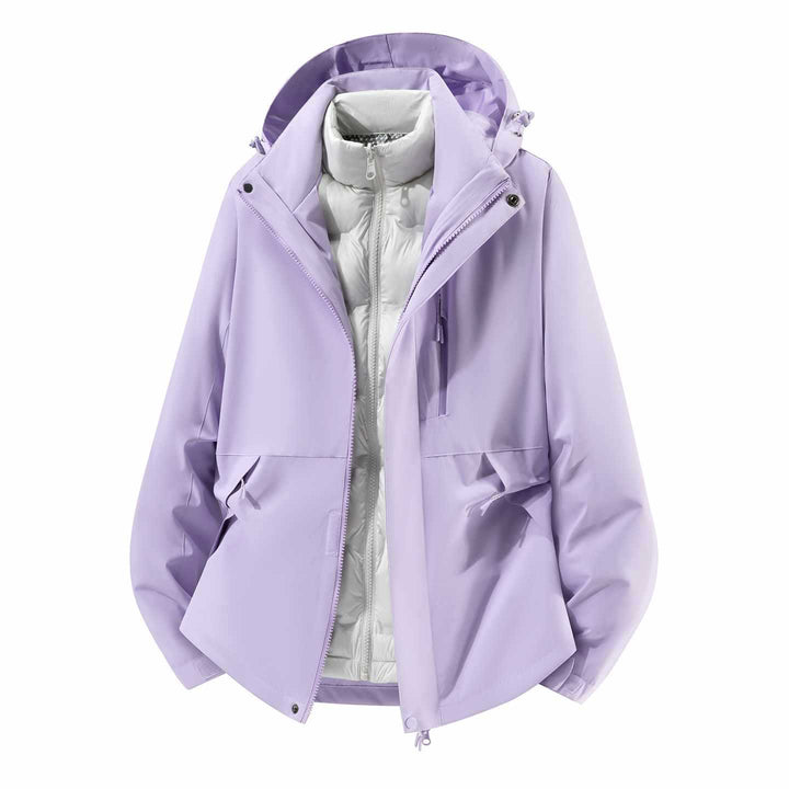 Herren Wasserfeste dreiteilige Winterjacke mit abnehmbarer Daunen-Innenjacke und Kapuze Echo Archiv
