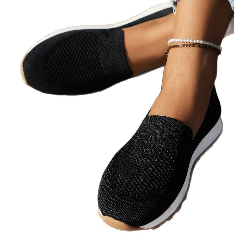 Damen Atmungsaktive Strick-Slipper mit Memory-Fußbett und rutschfester Laufsohle – Lioré
