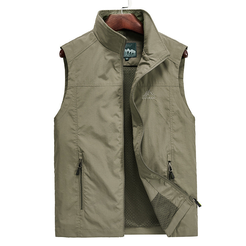 Herren Leichte Outdoor‑Softshellweste mit atmungsaktivem Meshinnenfutter und verdeckten Reißverschlusstaschen – Marzano