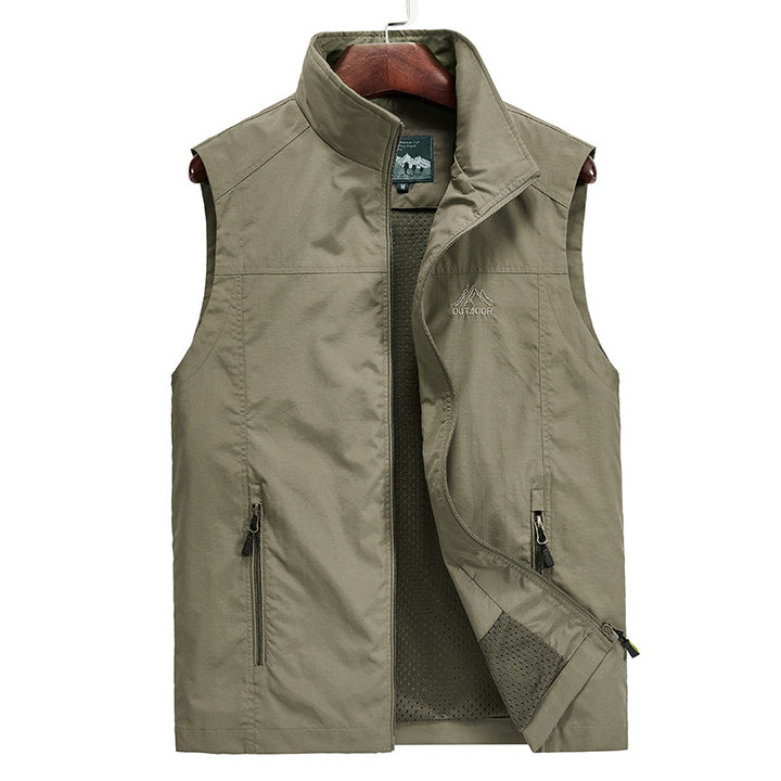 Herren Leichte Outdoor‑Softshellweste mit atmungsaktivem Meshinnenfutter und verdeckten Reißverschlusstaschen – Marzano