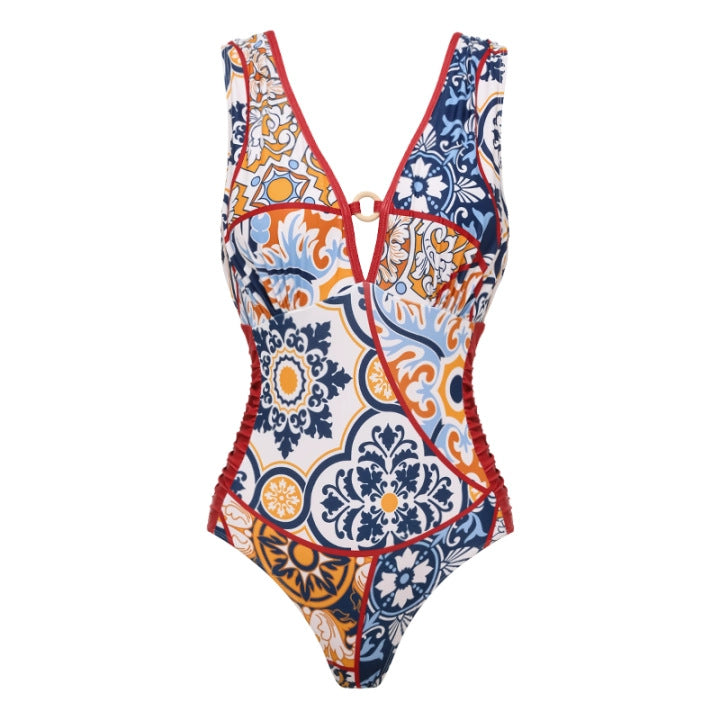 Damen Badeanzug mit eleganter Wickelhose Echo Archiv
