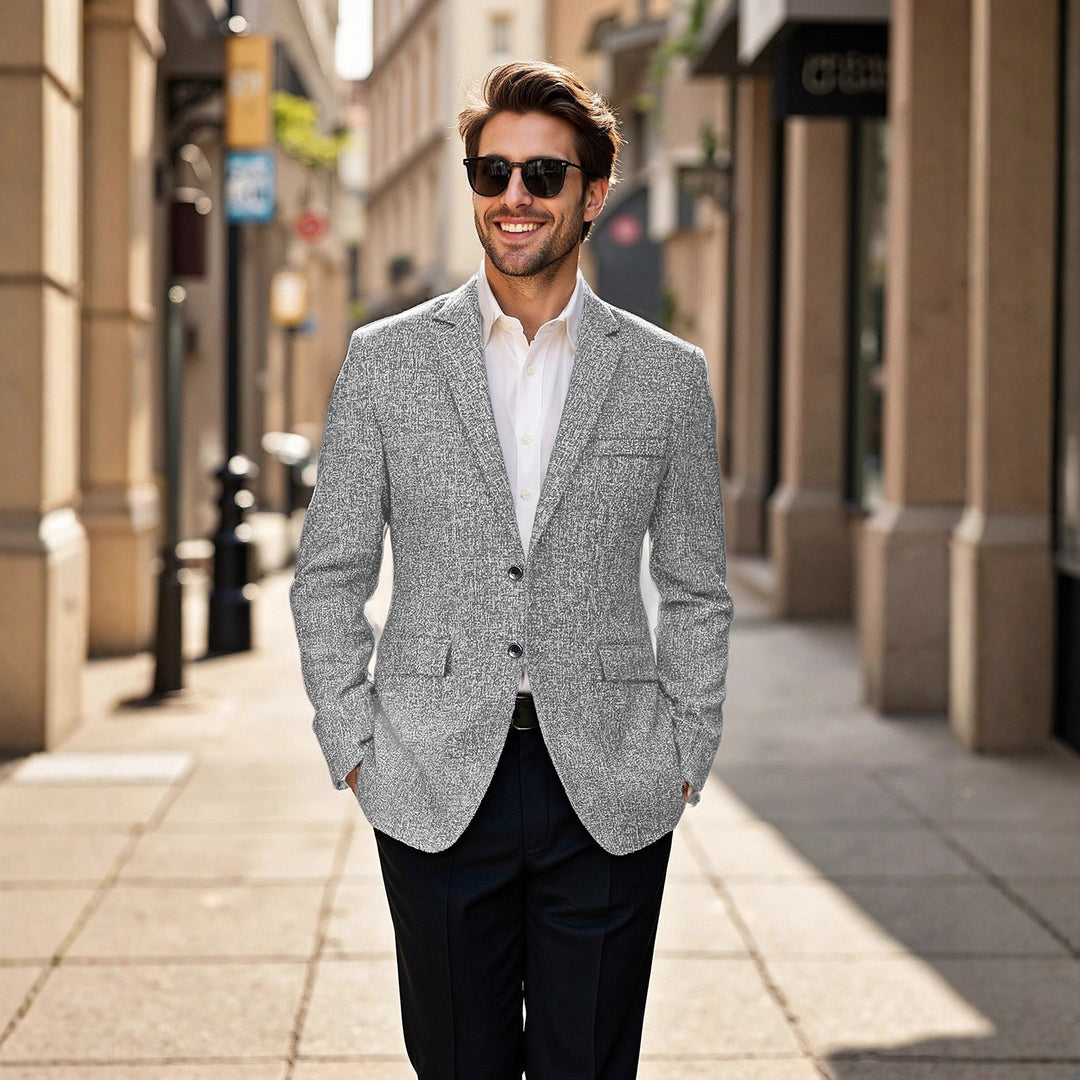 Herren strukturierter Blazer mit modischer Textur Echoarchiv