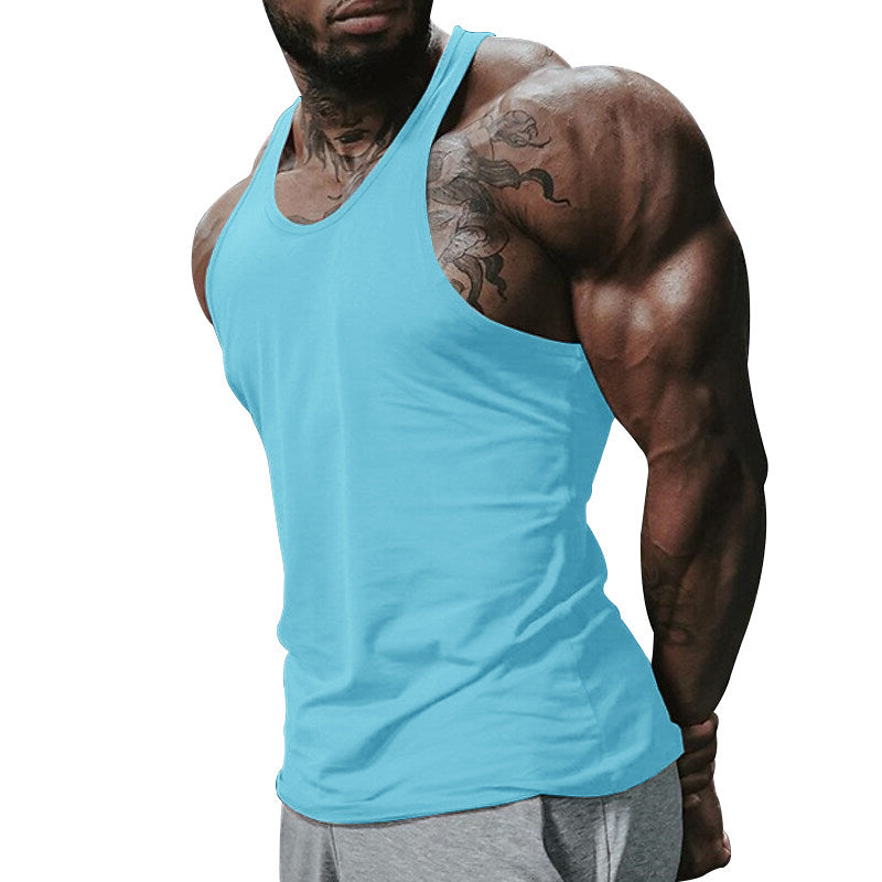 Herren atmungsaktives Fitness Tanktop mit Racerback-Design und körperbetontem Schnitt Echoarchiv