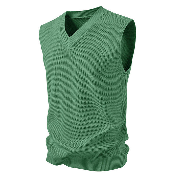 Herren ärmelloser Pullover im strukturierten Design Echoarchiv