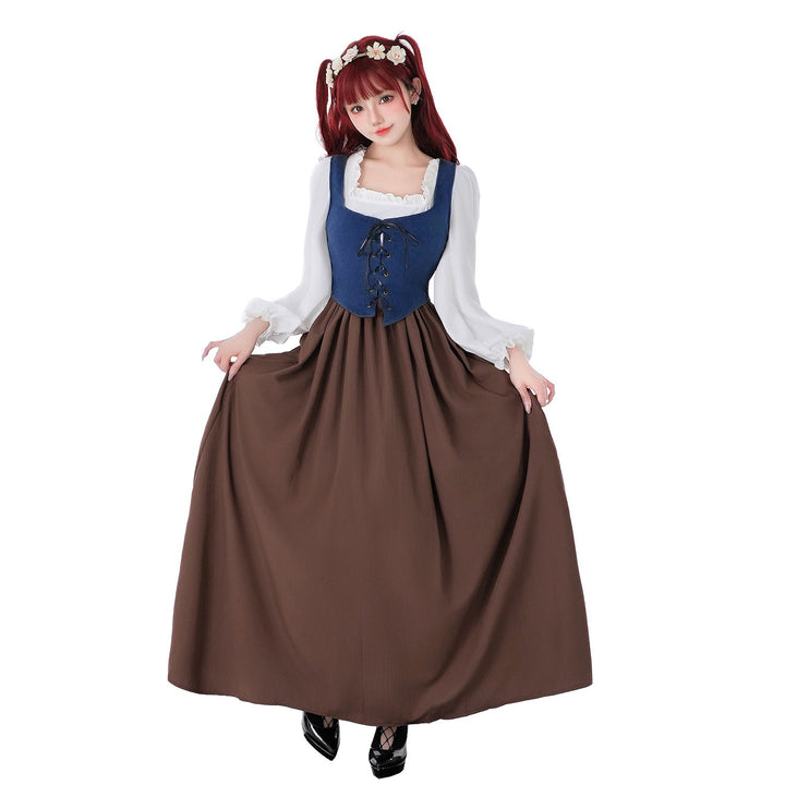 Damen Historisches Trachtenkleid mit stilvollem Korsett und fließendem Rock Echo Archiv
