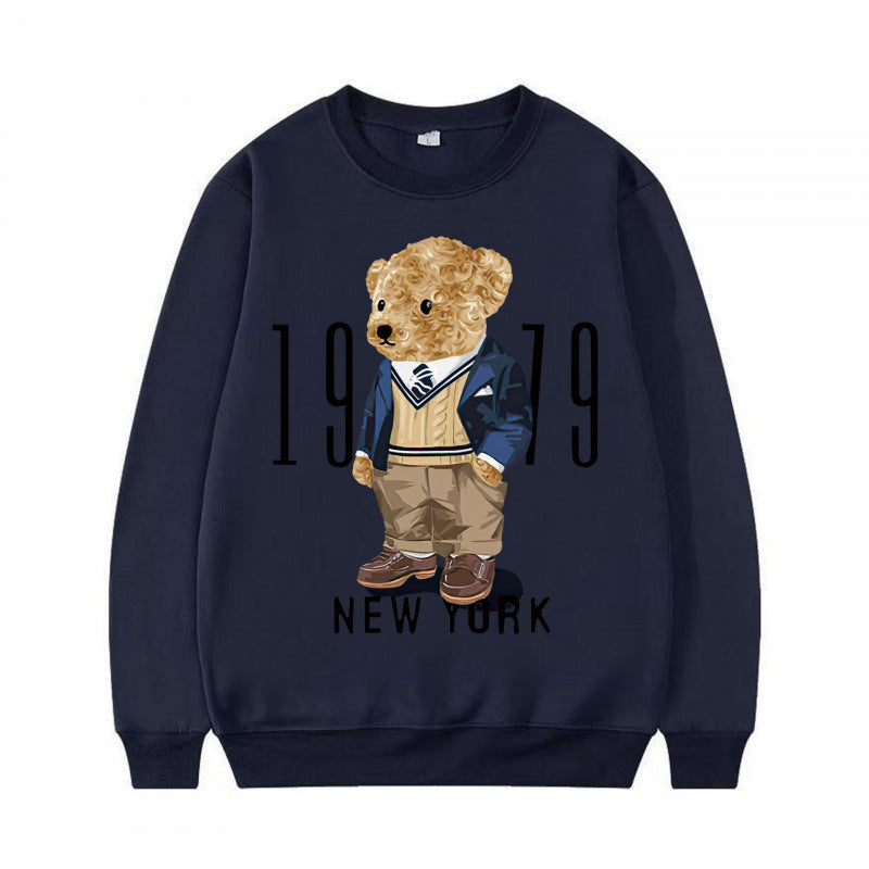Damen Gemütlicher Sweatshirt mit Bärenmotiv Echoarchiv