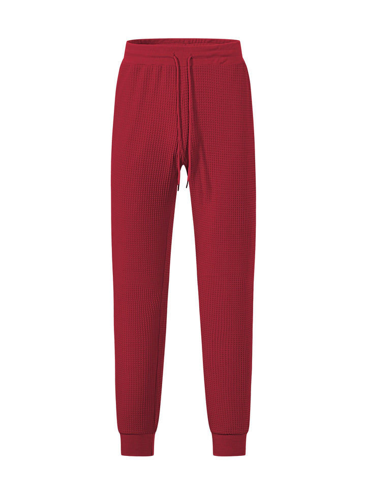 Herren bequeme Freizeithose mit elastischem Bund und Waffelmuster Echoarchiv