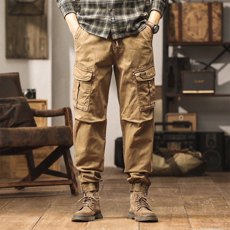 Herren Cargo-Jogginghose im Utility-Look mit Tunnelzugbund und Reißverschluss-Knöcheln Echo Archiv