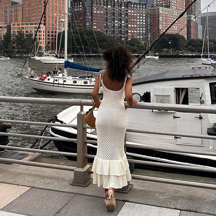Damen elegantes Sommerkleid mit Schößchen Echo Archiv