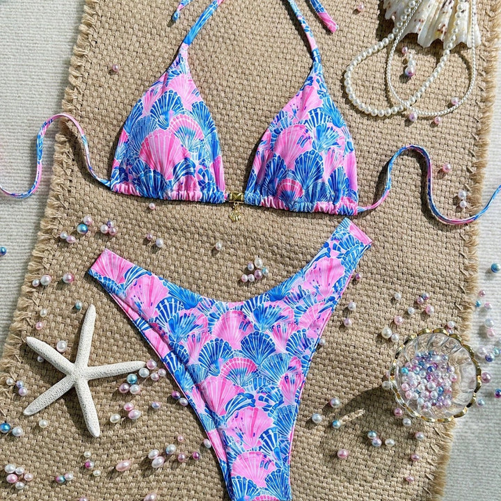 Damen Triangel-Bikini mit floralen Mustern Echo Archiv