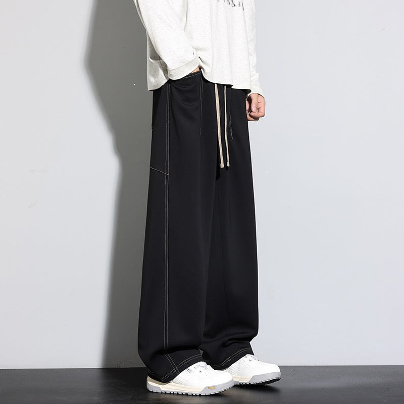 Damen Weite Palazzo‑Hose mit hohem Elastbund & Kordelzug Echoarchiv
