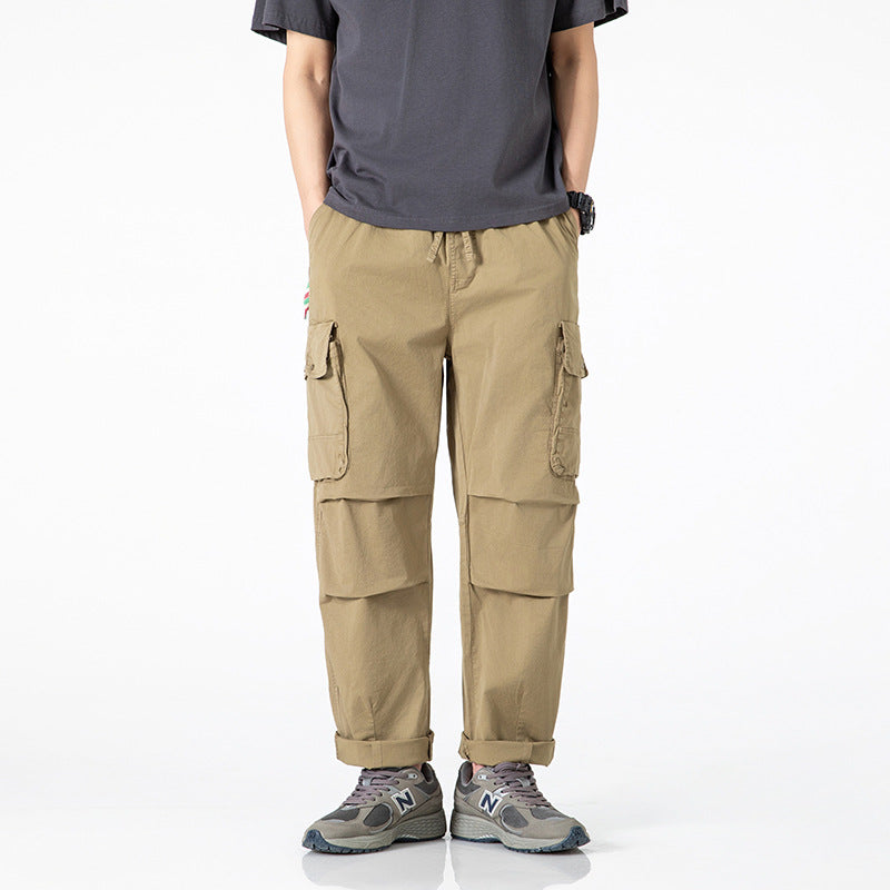 Herren Relaxed-Fit Multi-Taschen Cargo-Hose aus leichtem Baumwollmix Echo Archiv