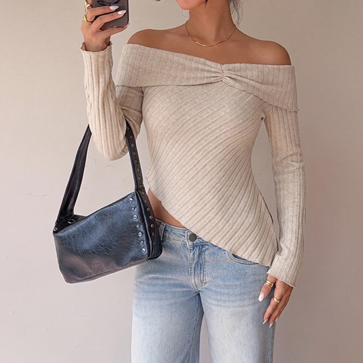 Damen Off-Shoulder Langarmoberteil Echo Archiv