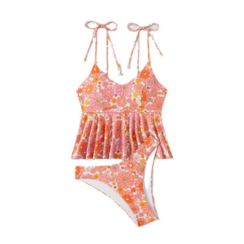 Damen Tankini-Set mit floralen Rüschendetails Echo Archiv