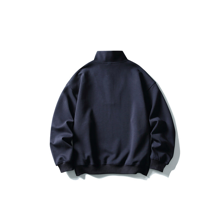 Unisex Relaxed-Halbzip-Sweatshirt mit hohem Kragen und Raglannaht Echoarchiv