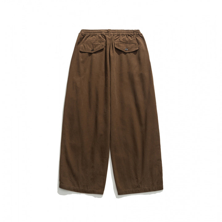 Unisex Weite Plissee-Culottehose mit elastischem Bund, tiefen Eingrifftaschen und legerer 3/4‑Länge Echo Archiv