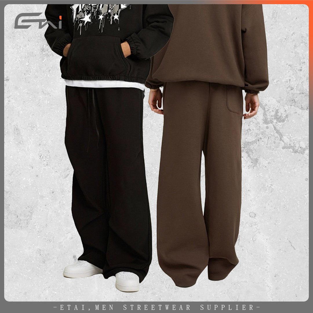 Damen Weite High‑Waist Sweathose mit elastischem Bund, Kordelzug und weitem Bein Echo Archiv
