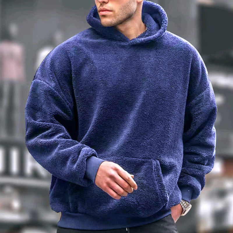 Herren kuscheliger Kapuzenpullover aus weichem Fleece Echoarchiv