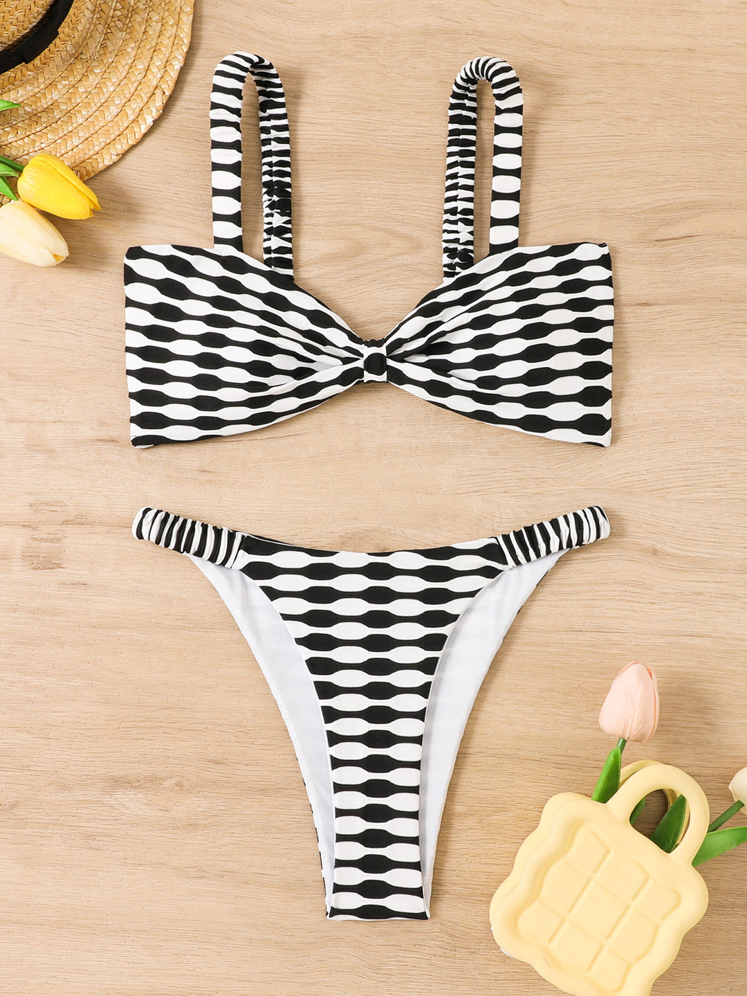 Damen Bandeau Bikini-Set mit floralem Muster Echo Archiv