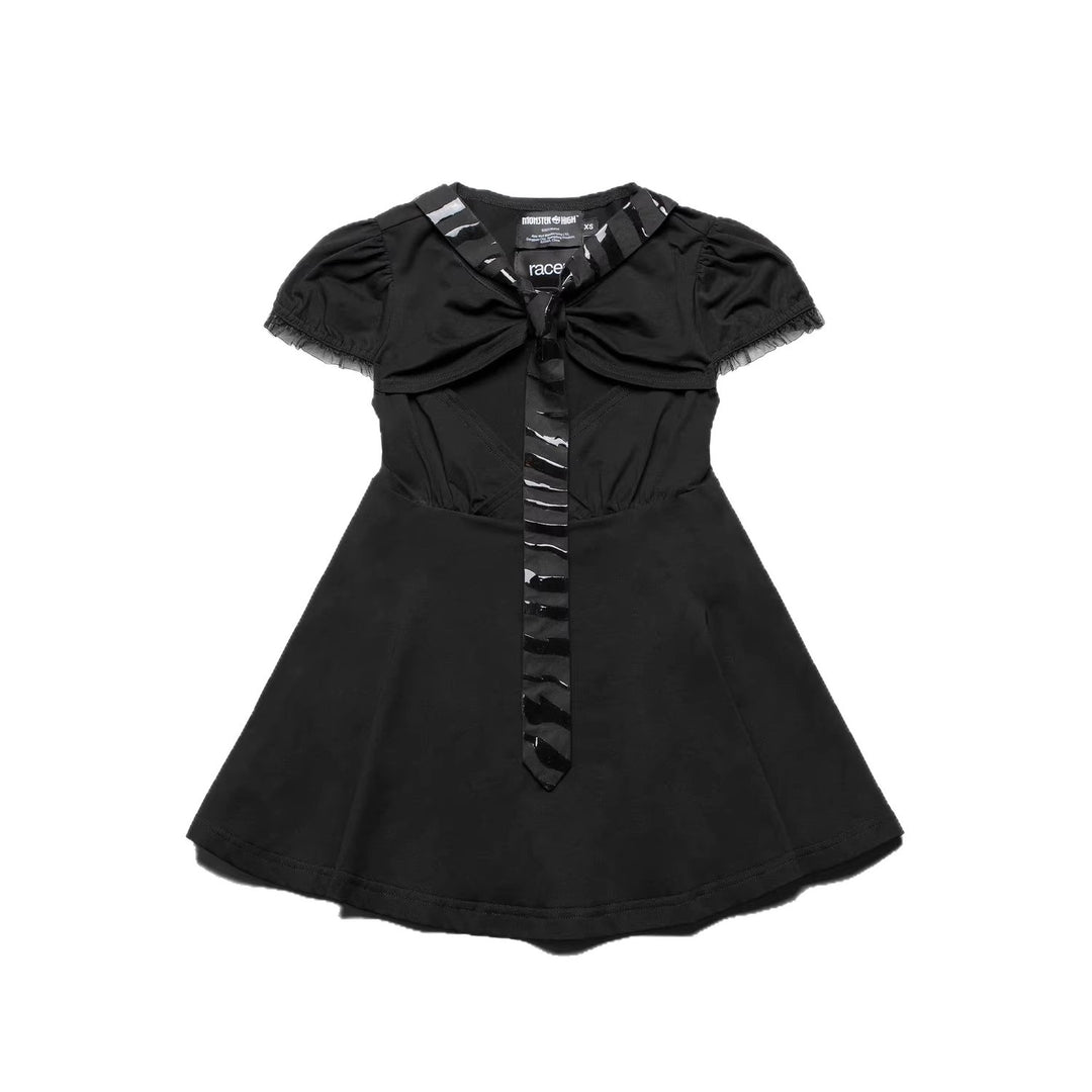 Damen verspieltes Kleid mit großem Kragen und tailliertem Design Echo Archiv