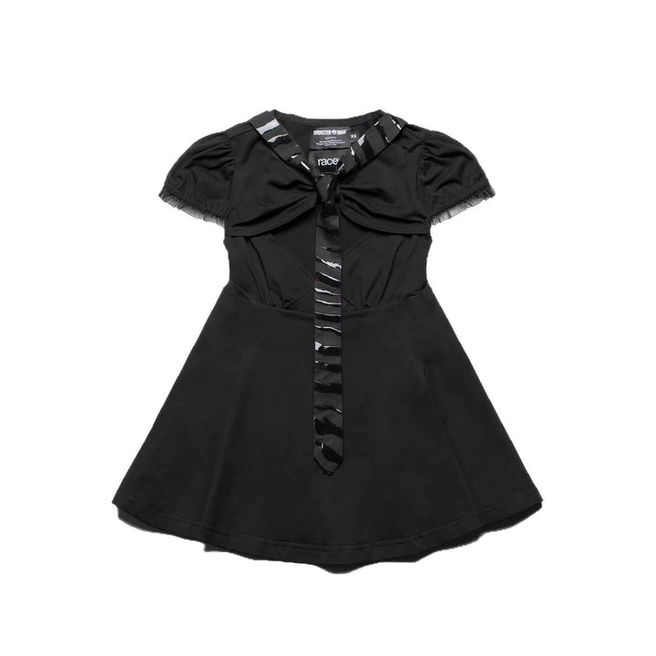 Damen verspieltes Kleid mit großem Kragen und tailliertem Design Echo Archiv