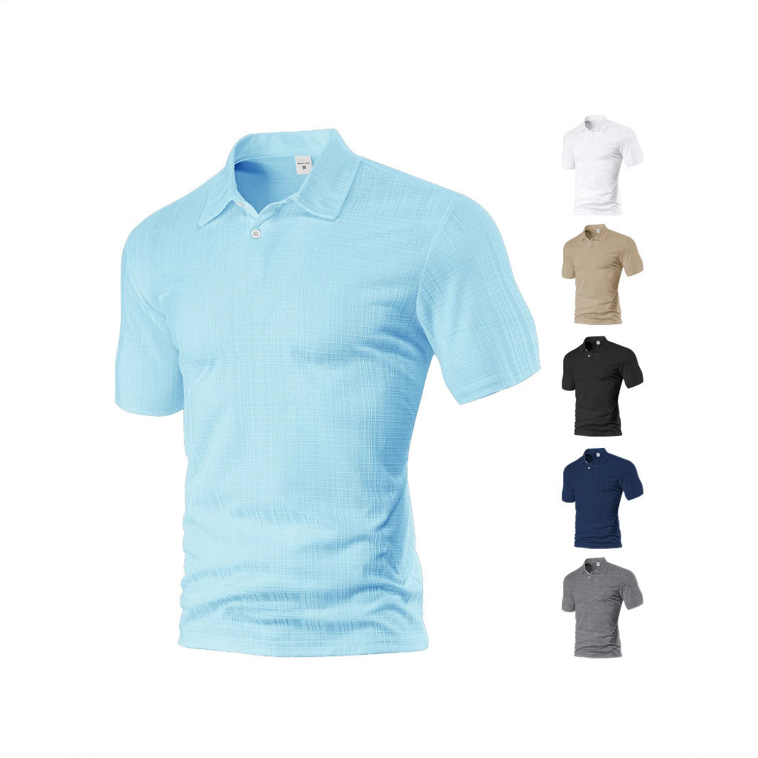 Herren Poloshirt mit strukturiertem Design und modischen Akzenten Echoarchiv