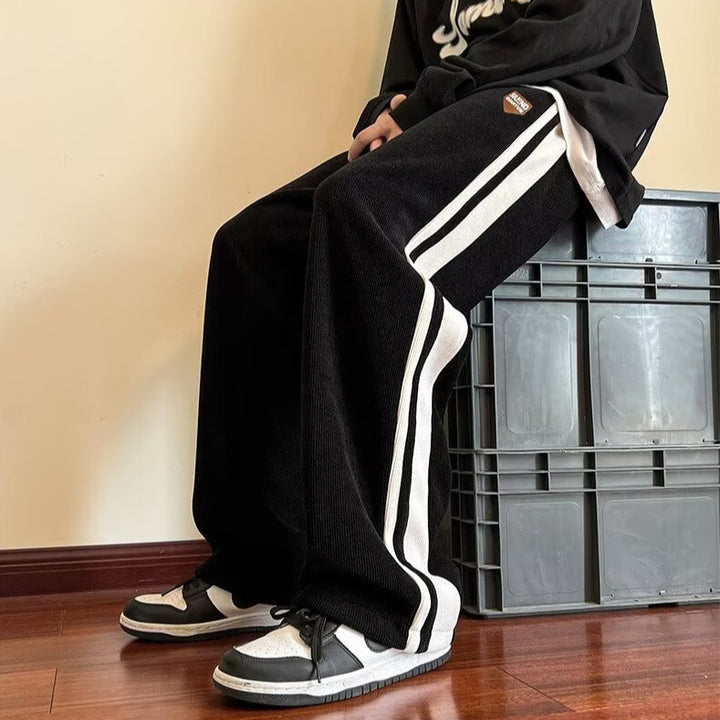 Herren Bequeme Chino-Hose mit Kontraststreifen Echoarchiv