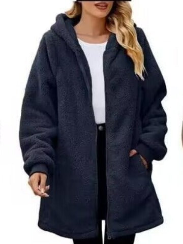 Damen Kuschelige Fleece-Jacke im Oversized-Stil Echoarchiv