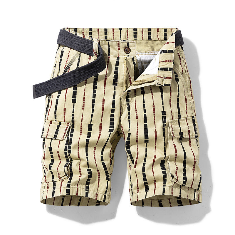 Herren modische Cargoshorts mit multifunktionalen Taschen und elastischem Bund Echoarchiv