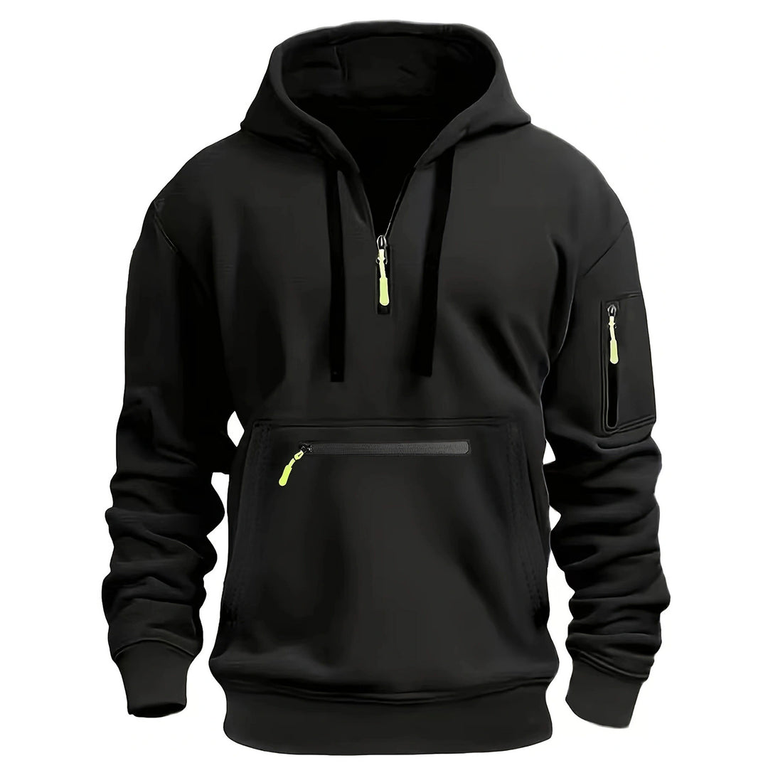 Herren praktischer Zip-Hoodie mit reflektierenden Details und verschiedenen Taschen Echoarchiv