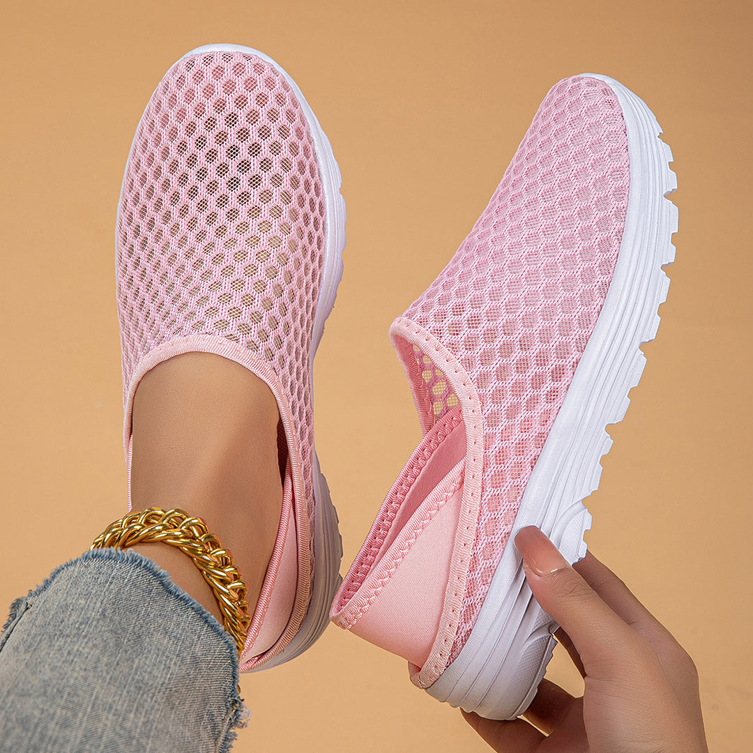 Damen nan luftige Schlupfsneaker mit Honigwaben-Strickoberteil und gedämpfter Komfortsohle Echo Archiv