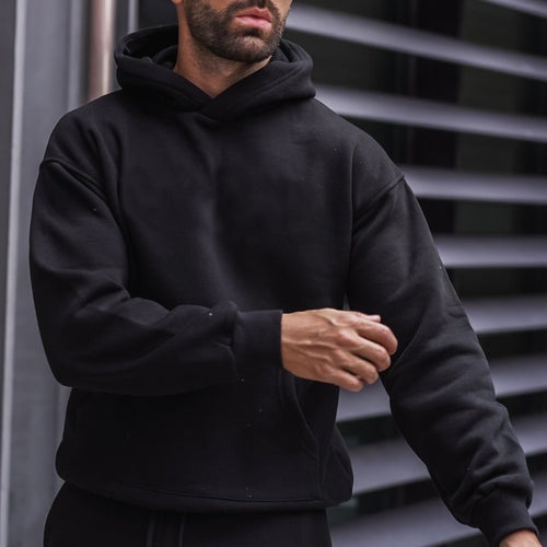 Unisex nan Heavyweight-Kapuzenpullover mit doppelt vernähter Kängurutasche, verstärkten Nähten und weichem Fleece-Innenfutter Echo Archiv