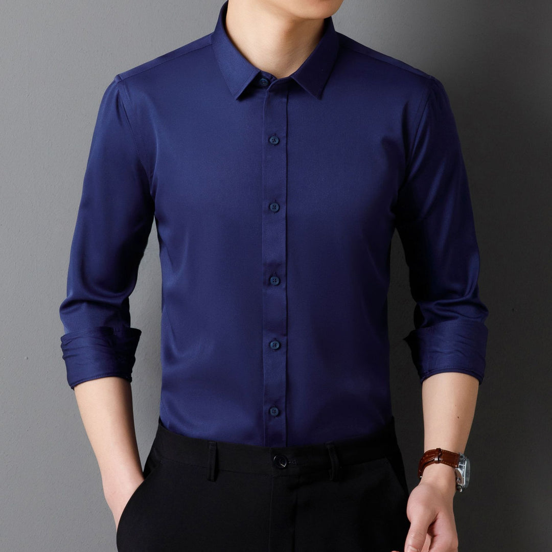 Herren Slim-Fit Langarmhemd aus hochwertigem Baumwollmix Echoarchiv