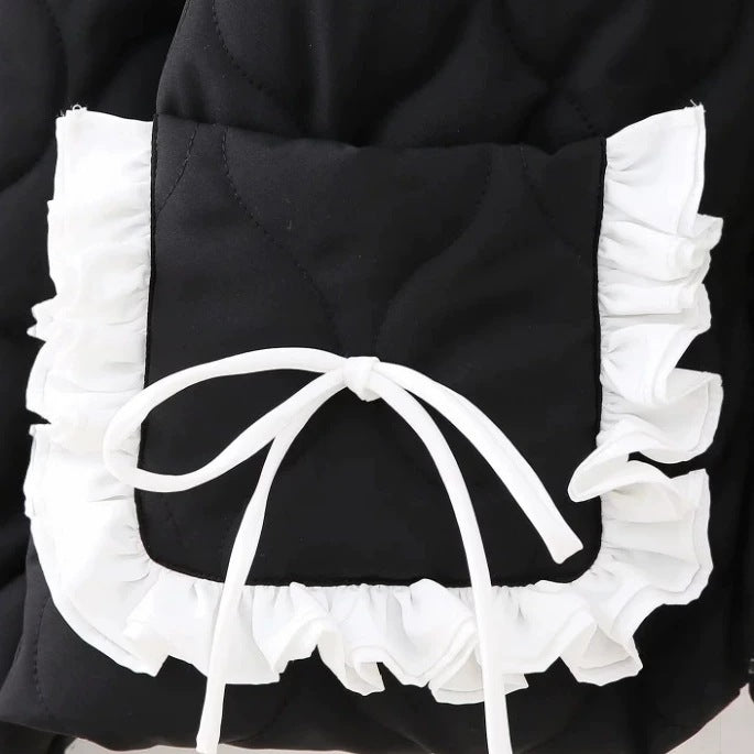 Damen Steppjacke mit Stehkragen und kontrastverzierten Rüschen-Taschen Echo Archiv