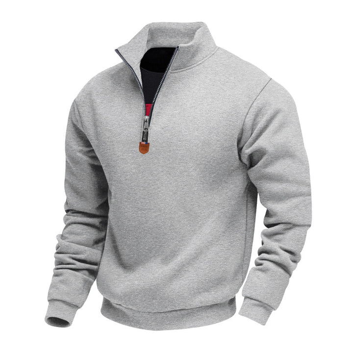 Herren sportlicher Sweatshirt mit halbem Reißverschluss Echoarchiv