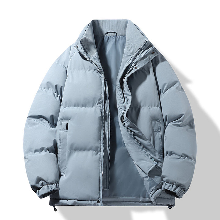 Herren Modische Thermo‑Wattierte Kurzjacke im Boxy‑Schnitt mit Rippenkragen Echo Archiv