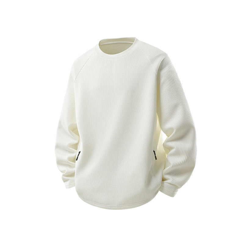 Herren Waffelstruktur-Thermo-Sweatshirt mit Raglanärmeln und Reißverschlusstaschen Echo Archiv
