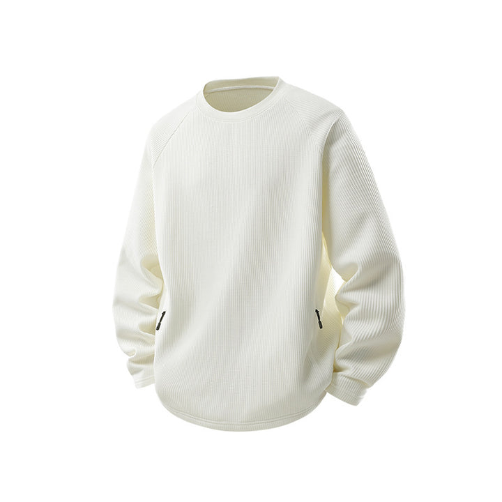 Herren Waffelstruktur-Thermo-Sweatshirt mit Raglanärmeln und Reißverschlusstaschen Echo Archiv