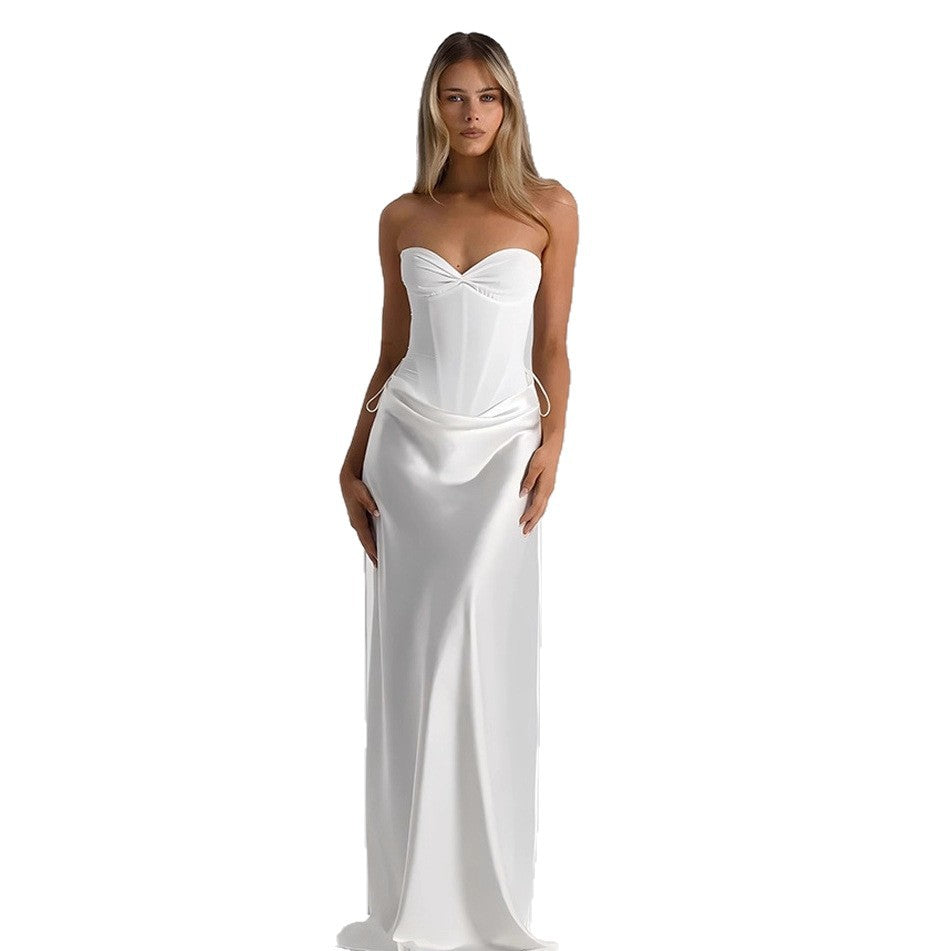 Damen Maxikleid mit elegantem Schnitt und raffinierten Drapierungen Echo Archiv