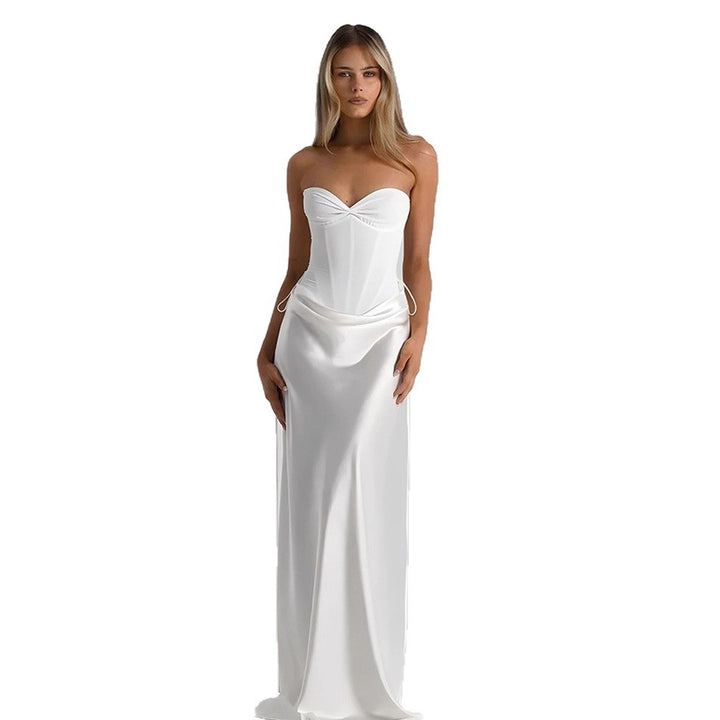 Damen Maxikleid mit elegantem Schnitt und raffinierten Drapierungen Echo Archiv