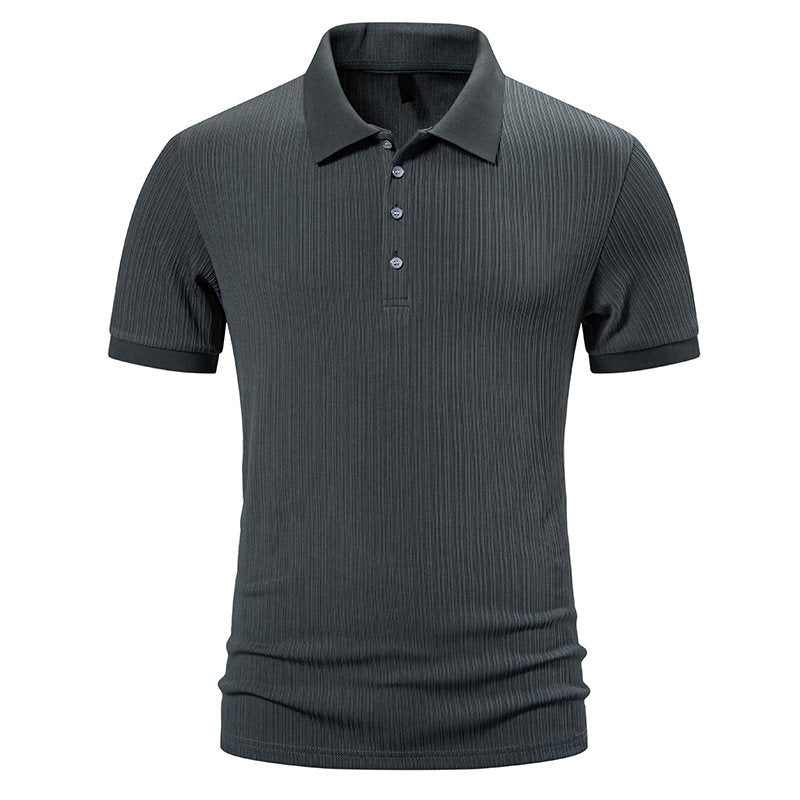 Herren modisches Kurzarm-Polohemd mit strukturiertem Design und hochwertigem Material Echoarchiv