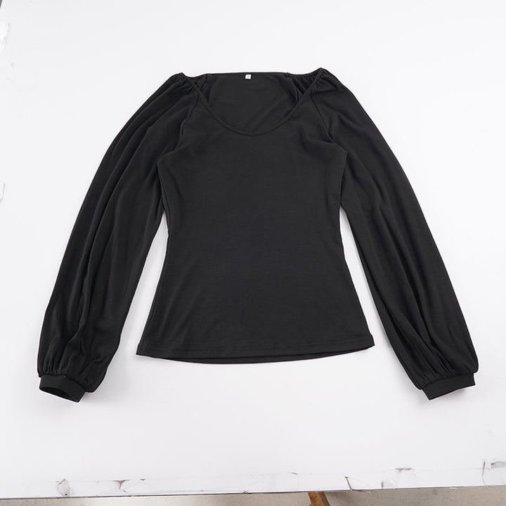 Damen Tailliertes Langarmshirt mit Ballonärmeln Echo Archiv