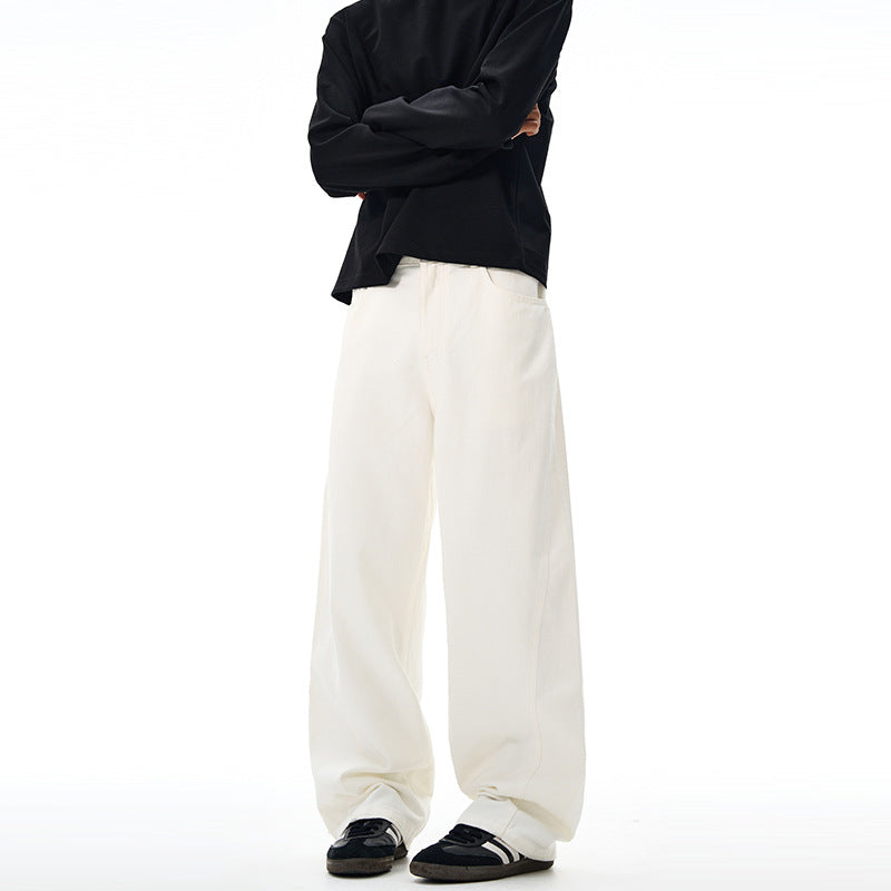 Herren Oversize-Canvas-Hose mit tiefem Schritt und fließender Weite Echo Archiv