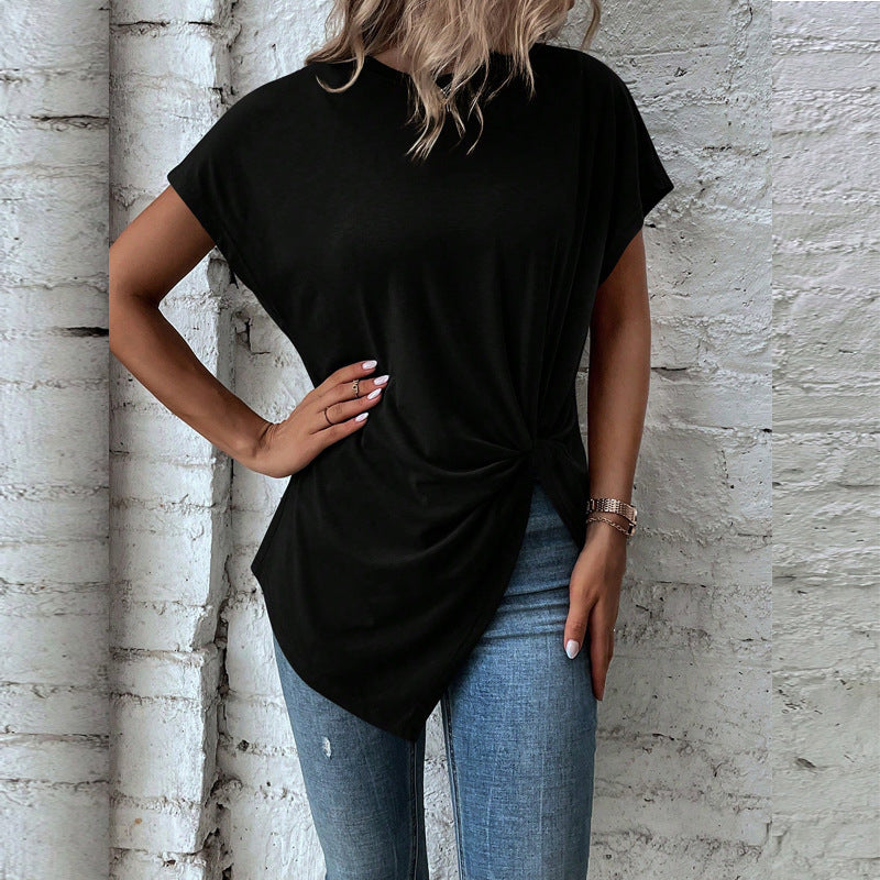 Damen Oversize T-Shirt mit Knoten-Detail Echo Archiv