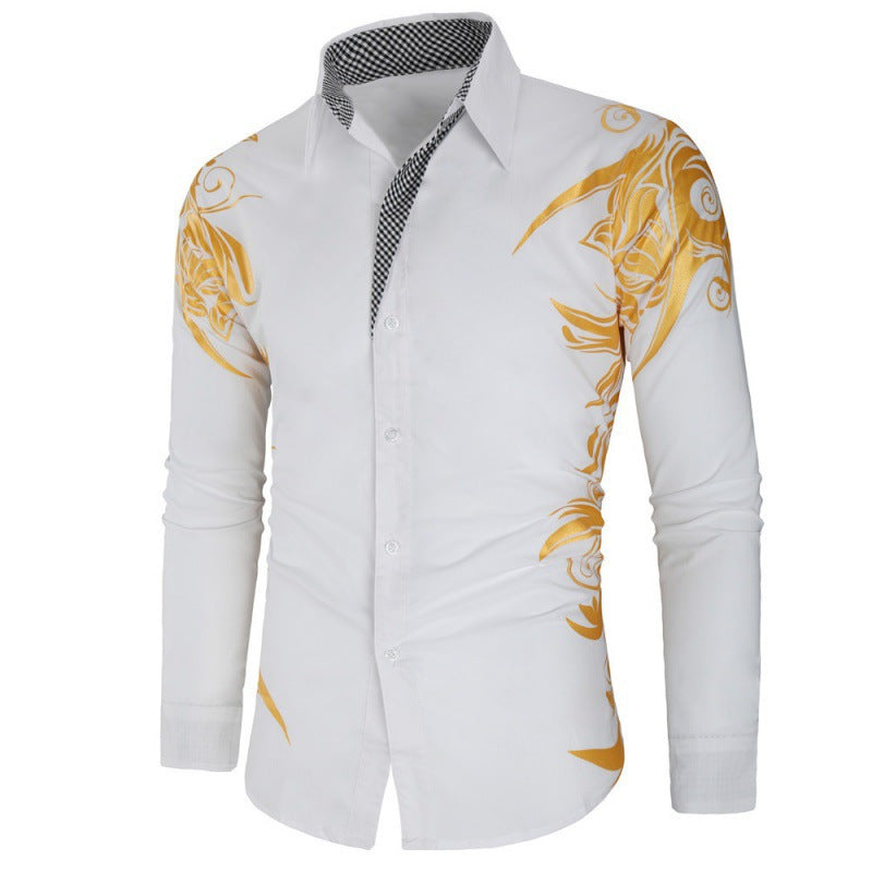 Herren Elegantes und stilvolles Hemd mit floralem Muster Echoarchiv