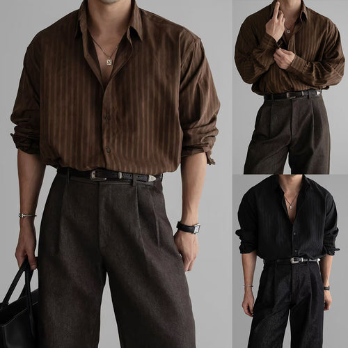 Herren Elegantes Hemd mit feiner Rippstruktur Echoarchiv