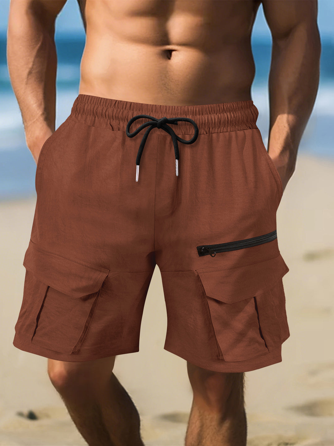 Herren Cargo-Shorts mit multifunktionalen Taschen und elastischem Bund Echoarchiv