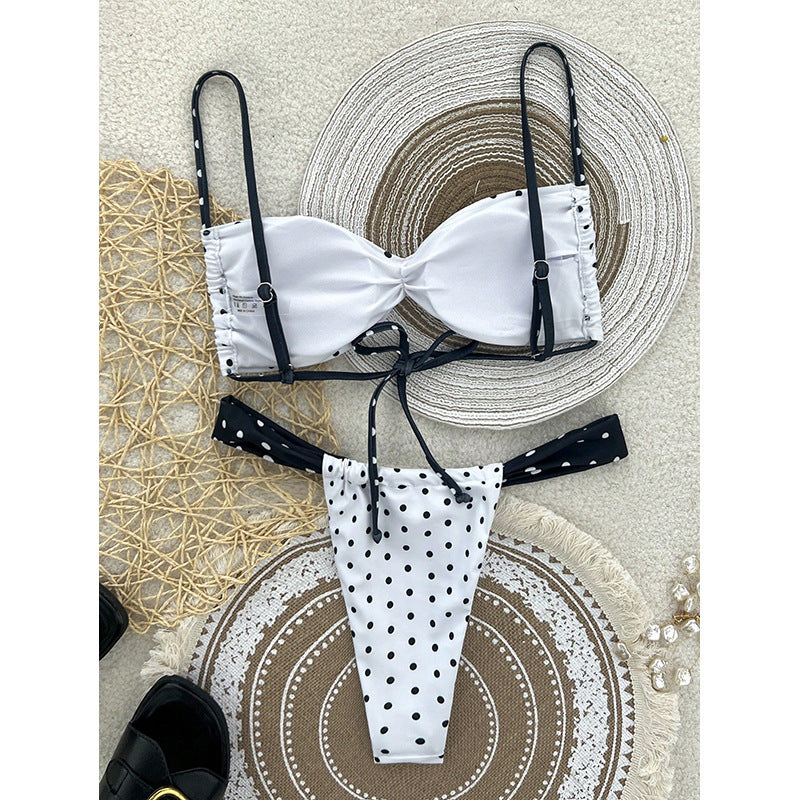 Damen Bandeau-Bikini-Set mit Punkten Echo Archiv