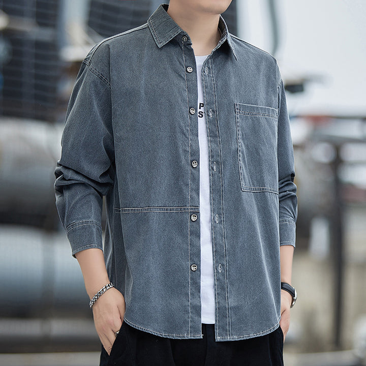 Herren lässige Overshirtjacke mit praktischem Schnitt und großen Taschen Echoarchiv
