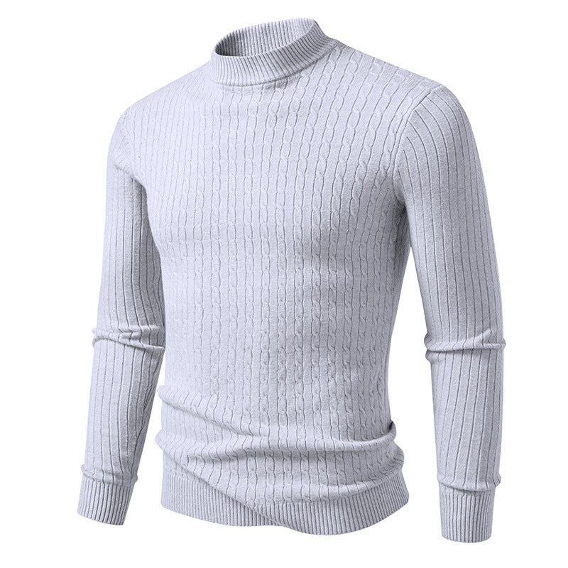 Herren Rollkragenpullover mit strukturiertem Zopfdesign Echoarchiv